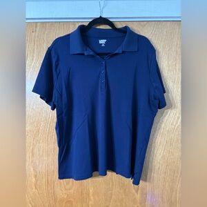 Lands' End Navy Short Sleeve Polo Shirt